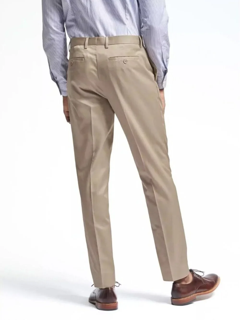 Banana Republic Mens Chino Dress Pants Sz 33x32 Non Iron Standard Fit Khaki Tan